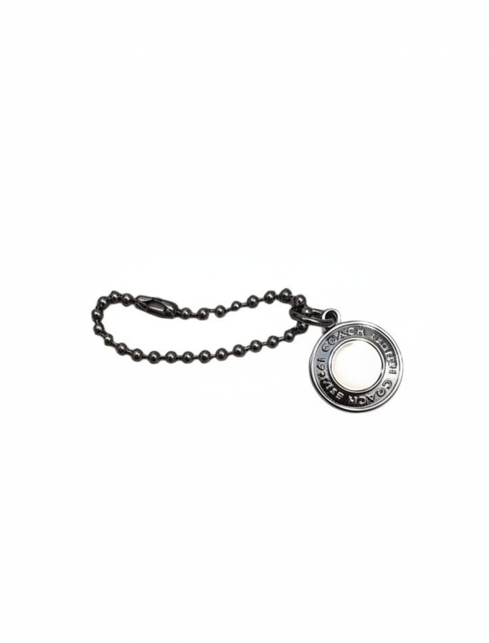 Coach Chrome Hangtag Metal Charm Measures 1" Across Aprox.
